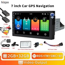 포터2오디오 4G 1din 안드로이드 자동 라디오 HD 터치 스크린 와이파이 블루투스 내비게이션 GPS 멀티미디, 08 2 32 NOCarplay AI C8
