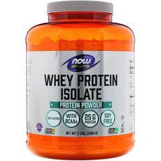 Now Foods 스포츠 분리 유청 단백질 무맛 5 lbs (2268 g), 1개