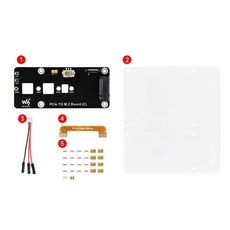 라즈베리 Pi5 PCIe to M 2 NVMe SSD 어댑터 보드 C HAT Pi5 PCIe 2280 2242 2230 파이 5, 1) PCIe TO M.2 Board C, 1개