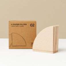 하리오형 커피창고 커피필터 V02 브라운 100매, 1개, 100개입