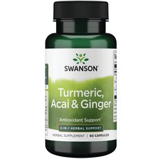 Swanson Full Spectrum Turmeric Acai & Ginger 60 Capsules, 1, 1개