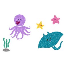 바다동물스텐실도안