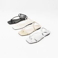 [신난다슈] 여성 스트랩 샌들 1cm 여름 플랫 쪼리 샌들 티스트랩 발편한 낮은굽 얇은끈 플립플랍 슬링백샌들 LO245535