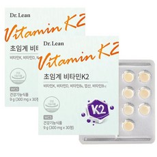 닥터린 초임계 비타민 K2 메나퀴논 MK-7 D3 뼈건강 영양제, 2개, 30정