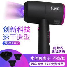 차이슨 F350 헤어 드라이기 음이온 가성비 드라이어, 블랙