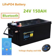 24V 150AH LiFePO4 배터리 블루투스 BMS 24v lifepo4 배터리 팩 150ah LiFePO4 배터리 인버터 태양 에너지 등|배터리 팩|, 1개, CHINA, 단일
