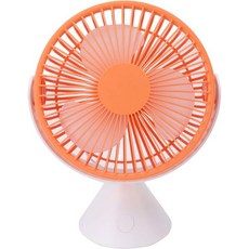 BAOK 데스크 팬 에어 서큘레이터 3단 바람 저소음 360° 회전 USB 침실용 캠핑용 충전식주황색, Orange, 1개