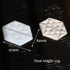 콘크리트 실리콘 벽돌 금형에 대 한 실리콘 금형 Terrazzo 타일 금형 육각 패널 타일 금형 미니 벽 벽돌 석고 금형, 아미 그린, 하나, 1개