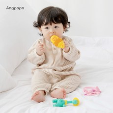 앙파파 이앓이 해소 플래티넘 실리콘 공룡치발기, 공룡 치발기, 옐로우, 1개