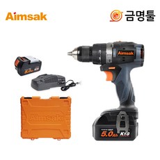 아임삭 BL18T705 충전햄머드릴 18V 5.0AH 2팩 BL18T605후속 BL모터 2단속도조절, 1개