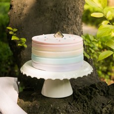 로얄애덜리 유럽감성 스노우 케이크 트레이 스탠드 케익 받침대 디저트 접시, 중(23cm)