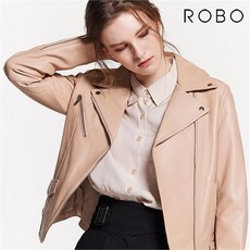 로보 ROBO 스터드 디테일 바이커 재킷