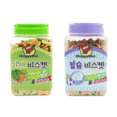 도기맨 비스켓 SS 850g 2종 (야채/칼슘), 칼슘 비스켓 ss 850g, 1개 - 강아지비스켓