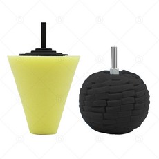 광택기 버니싱 휠용 연마 허브 버핑 스폰지 볼 플라스틱 케어 자동차 유리 드릴 패드 키트 금속 콘, Sponge, 11, 1개