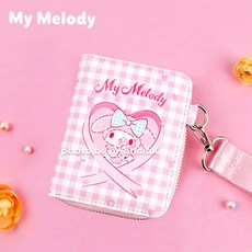 산리오 스트랩 하트 반지갑 캐릭터 마이멜로디