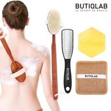 뷰티끄랩 바디 각질케어 4종세트, 분리형 바디브러쉬+풋파일+마타올+각질비누
