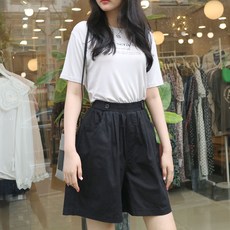 메리앤유 88까지 입는 단추포인트 면스판소재 5부반바지