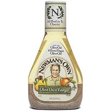 Newman's Own 뉴맨스 오운 올리브 오일 앤 비네가 샐러드 드레싱, 473ml, 6개