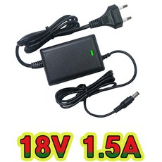 순흥전기 어댑터 18V 1.5A 전원선일체형 SMPS 1500mA 어댑터 아답터 직류전원장치, SH-31815