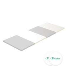 까르베베 1P상품 4단 유니크 700x2000 논슬립패드 증정 폴더매트, 소프트 그레이