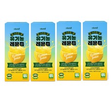 유기농 레몬즙 스틱 원액 100% 레몬 착즙 레몬수 레몬물 효능식약처 HACCP 인증, 4박스, 280ml