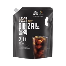 태웅식품 본사 라이브타임 블랙아메리카노, 2.1L, 1개입, 1개