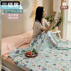 은재마트 휴대용침낭 어른 수면 싱글 경량 휴대용트 심플 관광 호텔 민박 사계절 침대 스윗 이불커버, 반도 꽃자수원 -그린 -T55