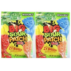 Sour Patch 사우어패치 키즈 빅사이즈 소프트 츄잉 캔디 9Oz(255g) 2팩, 2개, 255g