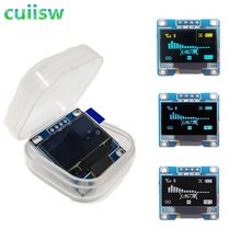 OLED LCD LED 디스플레이 모듈 노란색파란색 이중 색상 흰색 128x64 아두이노 096 인치 I2C IIC 통신, 3) Blue