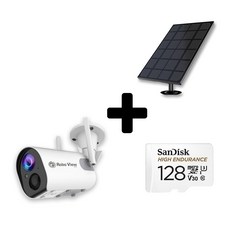 글로벌아이넷 로보뷰S2 홈 IP 카메라 CCTV 배터리 무선 200만화소 S23WSUN128, 로보뷰S2+128GB SD카드+3W태양광패널