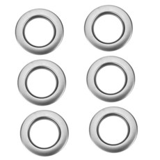 아일렛 커튼 커튼을위한 6 pcs 은빛 둥근 모양 플라스틱 45mm 저잡음 반지