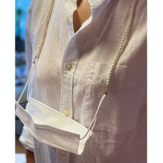 ASB648256진주 마스크스트랩2way/마스크스트랩/마스크목걸이/마스크분실방지/안경걸이/선글라스목걸이 빈티지, 금색+비취색