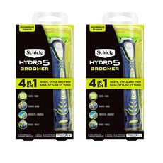 Schick Hydro 5 Men's Groomer Styling Razor 쉬크 하이드로 그루머 스타일링 남성용 면도기 2팩, 1개