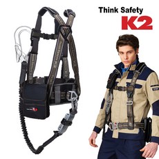 K2 KB-9101 상체식 케이투 산업용 안전벨트 작업벨트 보호대 죔줄, L, 1개