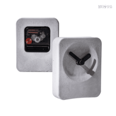 비믹스 시계 블랙 콘크리트 시크 미니멀 탁상시계 10x13x3.2cm