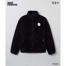 SPAO 11/23 배송 (담곰이) 따듯하담곰 퍼플리스 집업(BLACK)_SPFZD4VU20