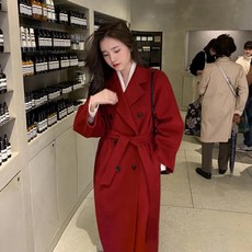 DFMEI 여성빅카라코트 잇미샤코트 여성캐시미어코트 기본코트 파란색코트 털코트 리스트코트 로엠트렌치코트 RY5-2293