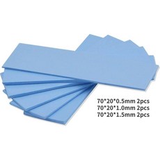 70x20mm M2 개 마더보드용 SSD 9 카드 6w/mk 실리콘 6 CPU 방열 12 개 열 방열판 그래픽 패드, Blue-6pcs