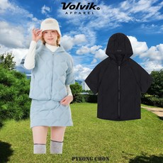 VOLVIK 24FW 여성 골프 후드 핫멜트 반팔다운 점퍼 VLDWOA03