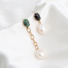 말라카이트귀걸이