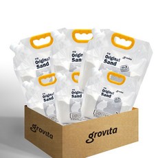 그로비타 햄스터 목욕모래 오리지널 무향 1BOX, 2kg, 6개
