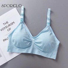 SPORCLO 1 조각 6 색 코튼 간호 브래지어 소프트 프론트 클로저 출산 Bteathable 속옷 편안한 모유 수유 란제리