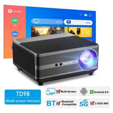 가성비빔프로젝터 ThundeaL풀 HD 1080P 프로젝터 TD98 WiFi LED 2K 4K 비디오 영화 스마트 PK DLP 홈 시어, 02 Multiscreen Version