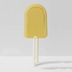젬버트 반려동물 죽은털 정리 털날림 방지 실리콘 브러쉬, 1개, 노랑