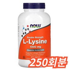 나우푸드 L-라이신 500mg 타블렛, 250회분, 1개