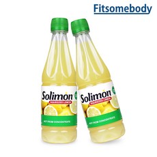 핏썸바디 솔리몬 스퀴즈드 레몬즙 레몬 착즙 주스 2병 1L 원액, 500ml, 2개