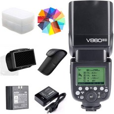 고독스 V850III 카메라 플래시 2.4G 18000s HSS 스피드라이트 1.5초 재활용 시간 2600mAh 리튬 이온 배터리 DSLR 촬영용, V860II-S 해외직구, 1개