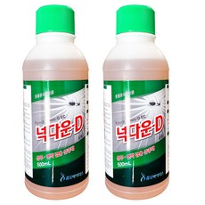 [ 넉다운-D 500m 2개]파리모기 살충제 파리약 모기약 축사사용, 500ml, 2개