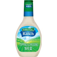 히든 벨리 오리지널 랜치 샐러드 드레싱 앤드 토핑 글루텐 프리, 4개, 473ml