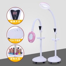 바퀴달린 LED 스탠드 반영구조명 미용 링라이트 속눈썹, 1개, 고급 디밍 폴리(디스플레이 탑재) 이동형
